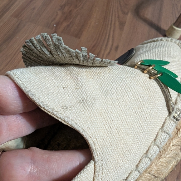 Tory Burch Cream Bird Espadrilles with Colorful Swan Design - Picture 8 of 9